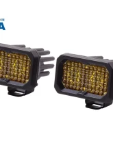 Diode Dynamics Stage Series 2 Inch LED Pod, Pro Yellow Flood Standard ABL Pair                                     - DD6417P - Image 8