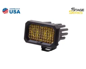 Diode Dynamics Stage Series 2 Inch LED Pod, Pro Yellow Flood Standard ABL Each