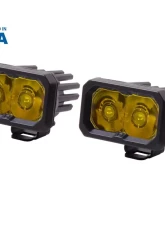 Diode Dynamics Stage Series 2 Inch LED Pod, Pro Yellow Spot Standard ABL Pair                                     - DD6422P - Image 8