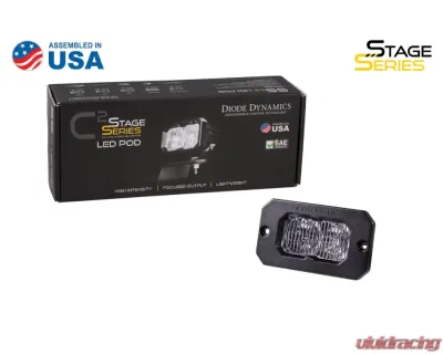 Diode Dynamics Stage Series 2 Inch LED Pod, Sport White Fog Flush ABL Each - DD6424S