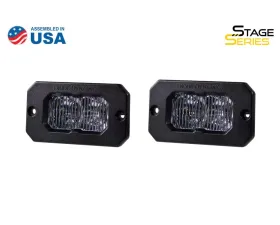 Diode Dynamics Stage Series 2 Inch LED Pod, Pro White Fog Flush ABL Pair