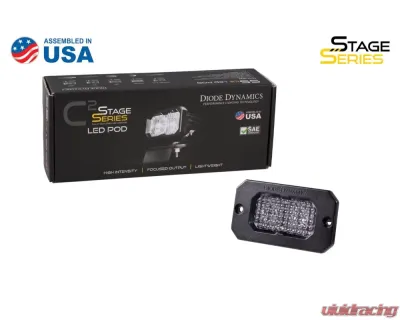 Diode Dynamics Stage Series 2 Inch LED Pod, Pro White Fog Flush ABL Each - DD6432S