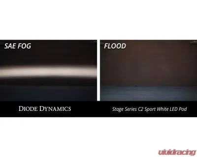 Diode Dynamics Stage Series 2 Inch LED Pod, Pro White Fog Flush ABL Each - DD6432S