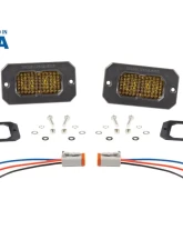 Diode Dynamics Stage Series 2 Inch LED Pod, Pro Yellow Fog Flush ABL Pair                                     - DD6433P - Image 5
