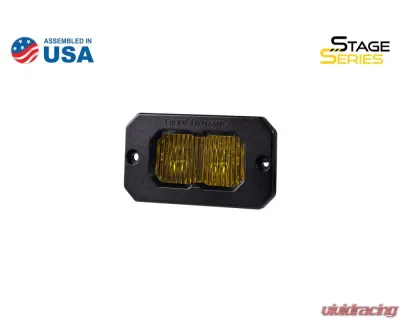 Diode Dynamics Stage Series 2 Inch LED Pod, Pro Yellow Fog Flush ABL Each - DD6433S