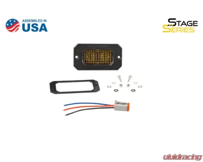 Diode Dynamics Stage Series 2 Inch LED Pod, Pro Yellow Fog Flush ABL Each - DD6433S