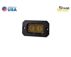 Diode Dynamics Stage Series 2 Inch LED Pod, Pro Yellow Flood Flush ABL Each