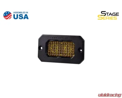 Diode Dynamics Stage Series 2 Inch LED Pod, Pro Yellow Flood Flush ABL Each - DD6438S