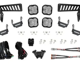 Diode Dynamics SS3 Cowl LED Bracket Kit White Sport Jeep Wrangler JL | Gladiator 2018-2023