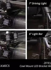 Diode Dynamics SS3 Cowl LED Bracket Kit Yellow Sport Jeep Wrangler JL | Gladiator 2018-2023                                     - DD6555 - Image 7