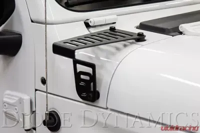 Diode Dynamics SS3 Cowl LED Bracket Kit Yellow Pro Jeep Wrangler JL | Gladiator 2018-2023 - DD6556