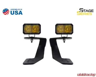 Diode Dynamics C2 2.0 LED Ditch Light Kit Sport Yellow Combo Subaru WRX | Crosstrek 2018-2025 - DD6563