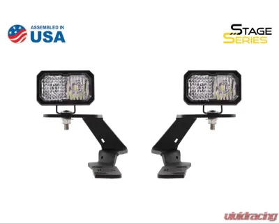 Diode Dynamics Stage Series 2 Inch LED Ditch Light Kit Sport White Combo Ford Ranger 2019-2021 - DD6587