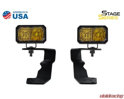Diode Dynamics Stage Series 2 Inch LED Ditch Light Kit Pro Yellow Combo Subaru WRX | Sti 2015-2021 - DD6619
