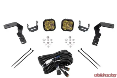 Diode Dynamics SS3 Pro Ditch Light Kit Yellow Ford Ranger 2019-2021 - DD6586