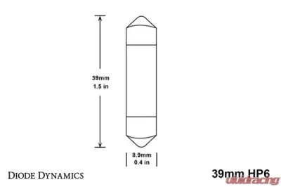 Diode Dynamics 39mm HP6 LED Warm White Pair - DD0353P
