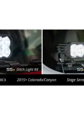 Diode Dynamics SS3 LED Ditch Light Kit Pro White Driving Chevrolet Colorado | Canyon 2015-2021                                     - DD6648 - Image 4