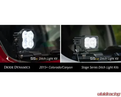 Diode Dynamics SS3 LED Ditch Light Kit Pro Yellow Driving Chevrolet Colorado | Canyon 2015-2021 - DD6649