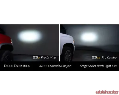 Diode Dynamics SS3 LED Ditch Light Kit Pro Yellow Driving Chevrolet Colorado | Canyon 2015-2021 - DD6649