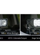 Diode Dynamics SS3 LED Ditch Light Kit Pro Yellow Driving Chevrolet Colorado | Canyon 2015-2021                                     - DD6649 - Image 6