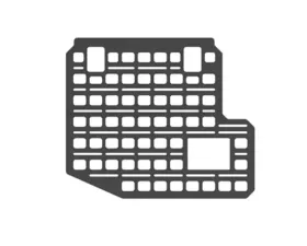 BuiltRight Industries Front Driver|Passenger Bedside Rack Panel Ford F-150 | Raptor SVT 2009-2014