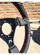 Madigan Motorsports Steering Wheel Leather w/Silver Stitching Can-Am Maverick X3 Max | Polaris RZR XP1000                                     - MAD-SW-L-BS - Image 3