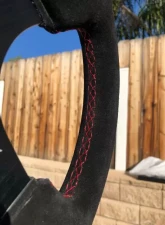 Madigan Motorsports Steering Wheel Seude w/Black Stitching Can-Am Maverick X3 | Polaris RZR XP1000                                     - MAD-SW-S-BB - Image 4