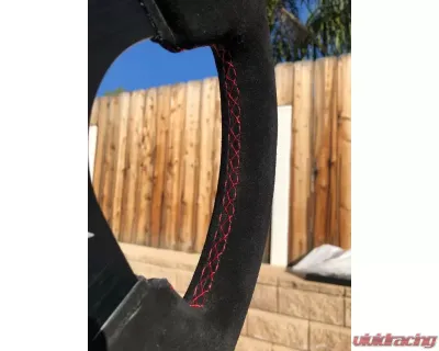 Madigan Motorsports Steering Wheel Seude w/Black Stitching Can-Am Maverick X3 | Polaris RZR XP1000 - MAD-SW-S-BB