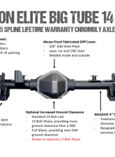 Jeep JL Axle Assembly Fusion Elite Big Tube 14 Bolt Full Float Rear Axle18-Pres Wrangler JL Gear Ratio 5.38 ARB Air Locker Fusion 4x4                                     - FUS-FF14-JL-ARB-538 - Image 2