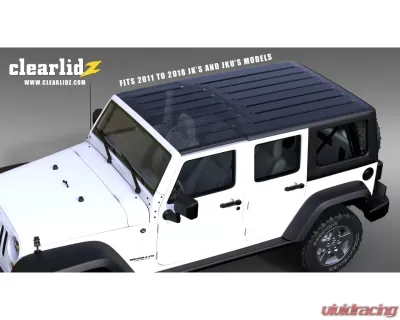 ClearLidz Hard Top Transparent Jeep Wrangler JL 2/4 Door  2008+ - CL300