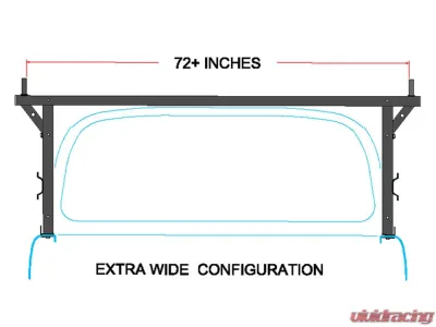 US Rack Stake Pocket Truck Bed Rack Black Mild Steel - 84210511