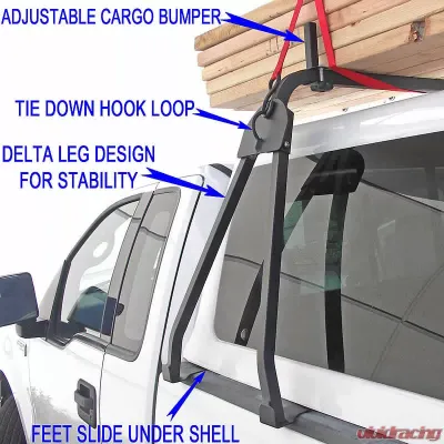 US Rack Truck Cap Universal Truck Bed Rack Black Mild Steel - 84510311