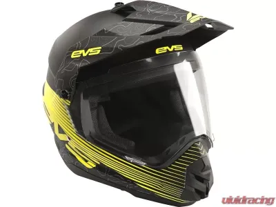 EVS Matte Black T5 Dual Sport Venture Arise Helmet Large - DSHE18VA-BK-L