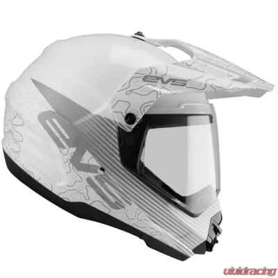 EVS White T5 Dual Sport Venture Arise Helmet XL - DSHE18VA-W-XL