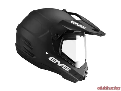 EVS Matte Black T5 Dual Sport Venture Helmet Large - DSHE18VS-BK-L