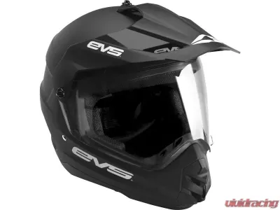 EVS Matte Black T5 Dual Sport Venture Helmet Large - DSHE18VS-BK-L