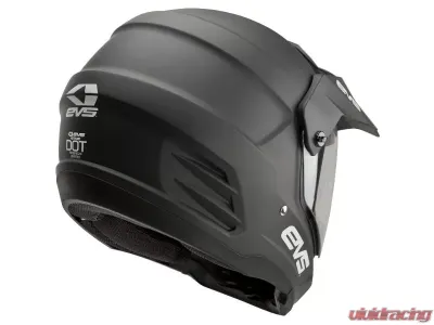EVS Matte Black T5 Dual Sport Venture Helmet Large - DSHE18VS-BK-L