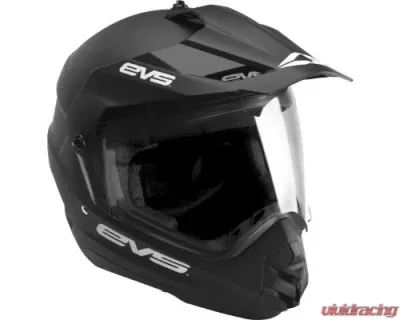 EVS Solid Black T5 Dual Sport Venture Helmet Medium - DSHE18VS-BK-M