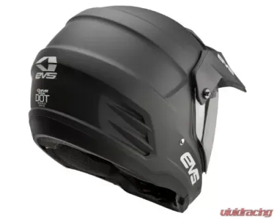 EVS Solid Black T5 Dual Sport Venture Helmet Medium - DSHE18VS-BK-M