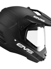 EVS Matte Black T5 Dual Sport Venture Helmet Small                                     - DSHE18VS-BK-S - Image 4