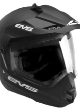EVS Solid Black T5 Dual Sport Venture Helmet XS                                     - DSHE18VS-BK-XS - Image 2