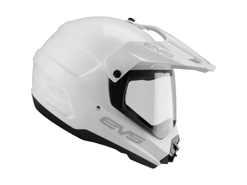 EVS White T5 Dual Sport Venture Helmet Large - DSHE18VS-W-L