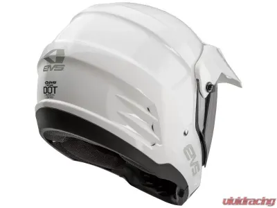 EVS White T5 Dual Sport Venture Helmet Large - DSHE18VS-W-L