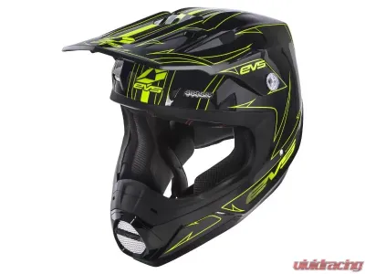EVS Black/Hi-Vis Yellow T5 Pinner Helmet Medium - H16T5P-BKHVY-M