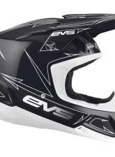 EVS Matte Black/White T5 Pinner Helmet Medium                                     - H16T5P-MBKW-M - Image 5