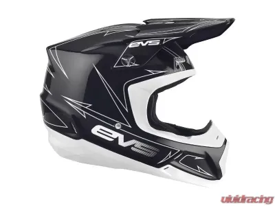 EVS Matte Black/White T5 Pinner Helmet Medium - H16T5P-MBKW-M