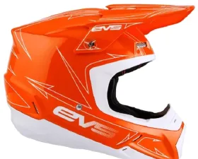 EVS Orange/White T5 Pinner Helmet
