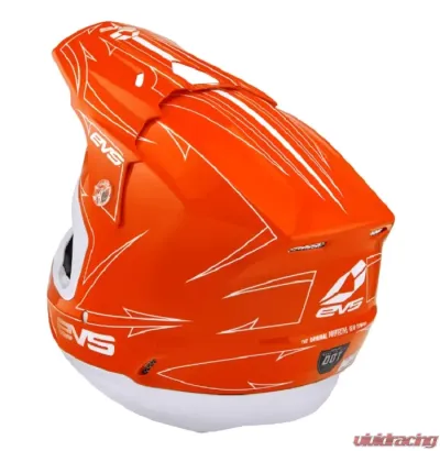 EVS Orange/White T5 Pinner Helmet - H16T5P-OW-M
