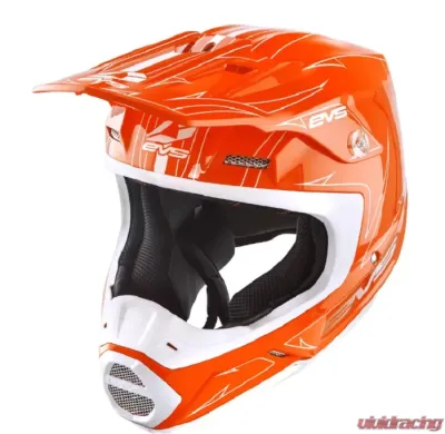 EVS Orange/White T5 Pinner Helmet - H16T5P-OW-M