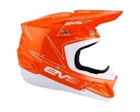 EVS Orange/White T5 Pinner Helmet XL